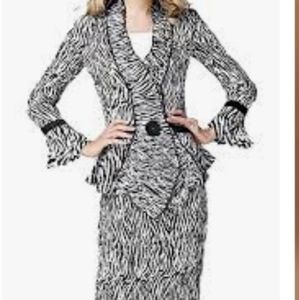 2pc Zebra Print Dress